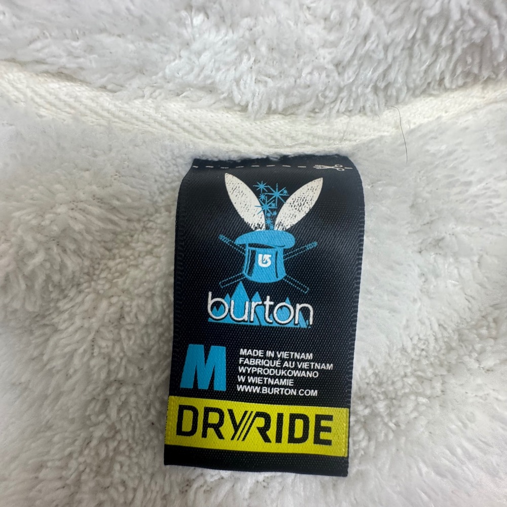 Burton DryRide‎ Womens White Teddy Sherpa Fleece Zip Up Jacket Medium - Picture 3 of 8